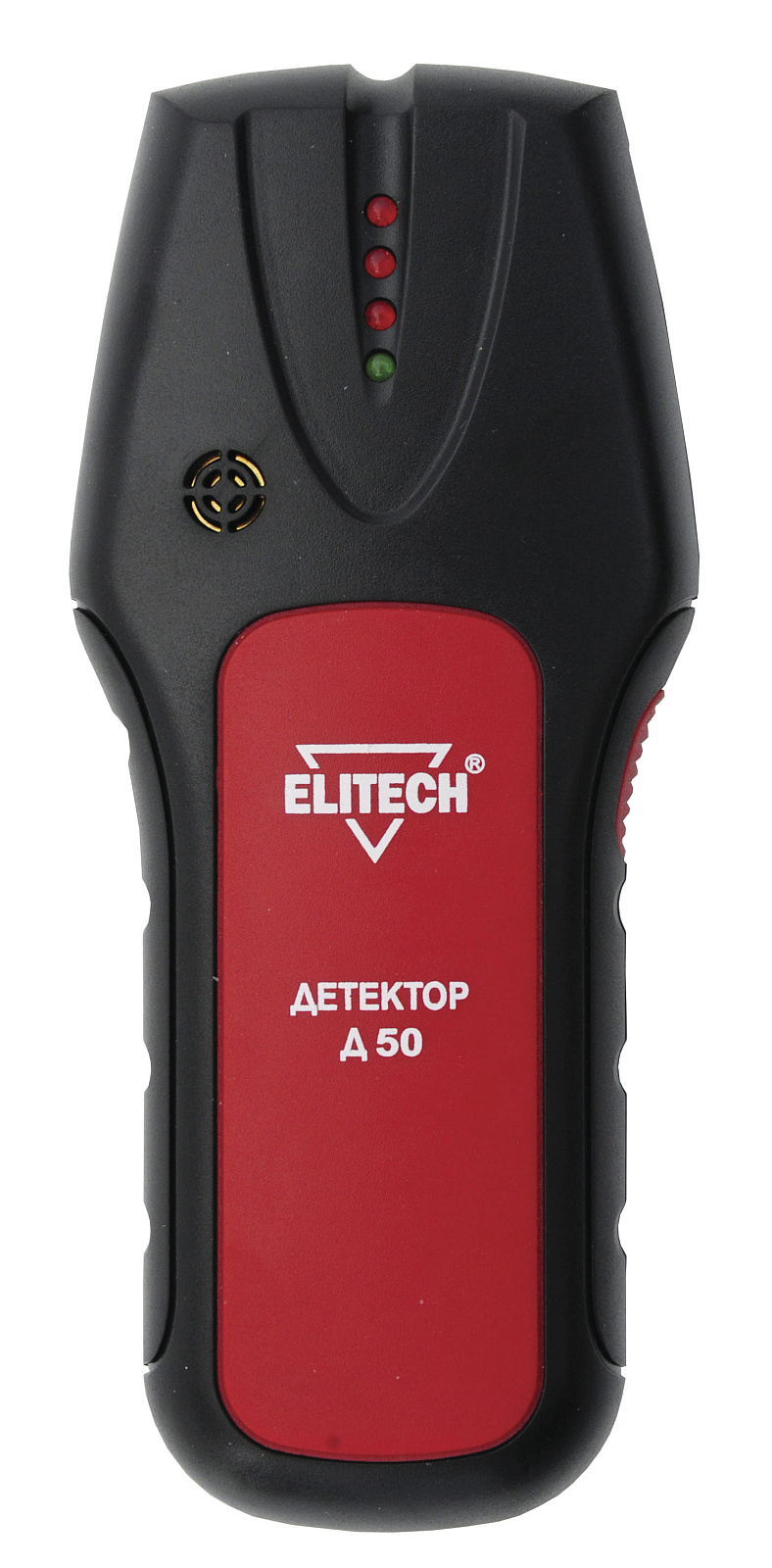Детектор Elitech ДП50 (мет-38мм,немагнит.мет-20мм,провод под напряжен.50мм,дер-19мм,точн ±3мм,0.08кг