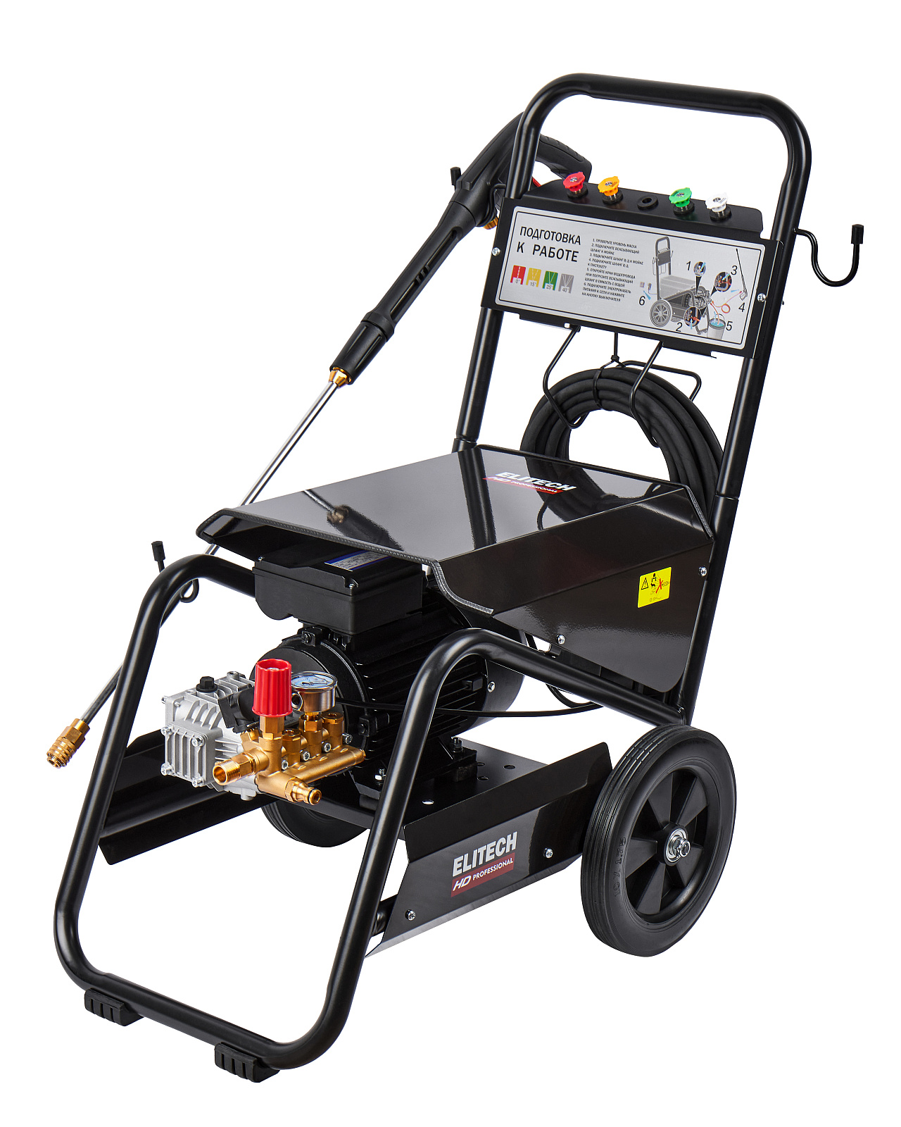 Мойка ELITECH HD HPW 3500 (2800Вт,ном140\мак210бар,8,4л\мин,59кг,самовсасывающая,аксессуары,колеса