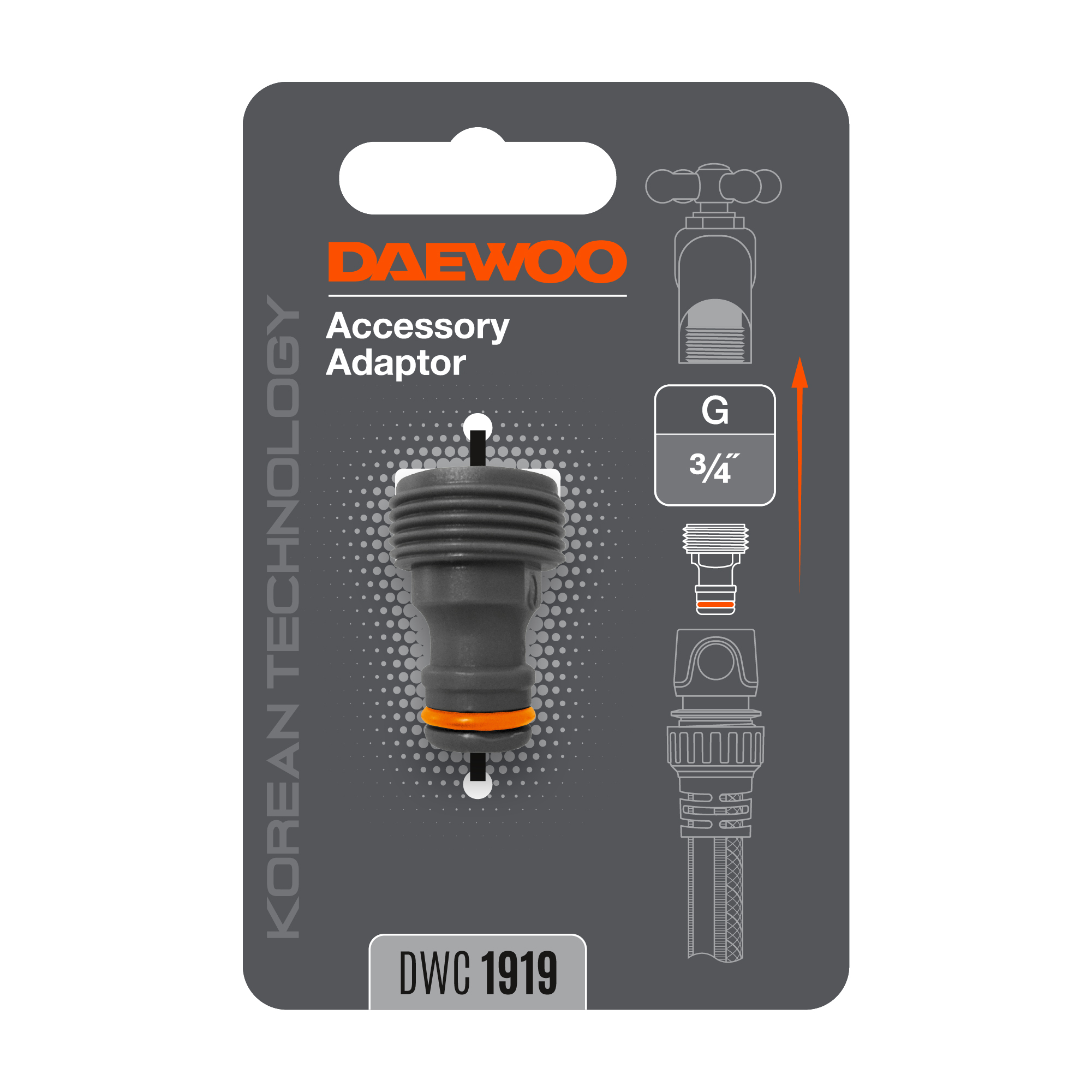 Адаптер Daewoo DWC 1919 для кранов с внутренней резьбой G3/4" (26.5mm)  