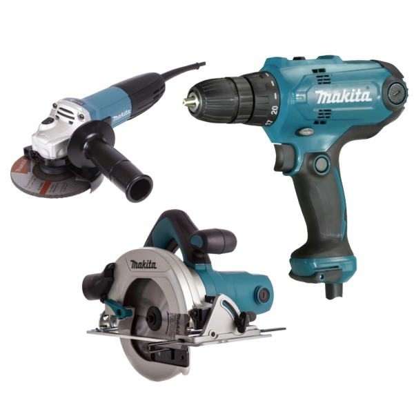 Набор инструмента Makita DK0119 (дрель DF0300+УШМ GA5030+пила HS6601) кор 
