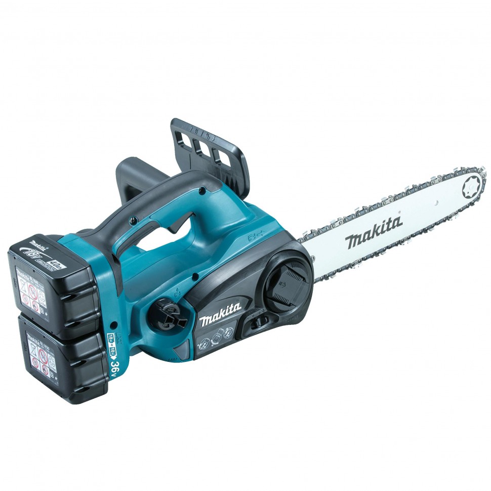 Пила цепная аккум. Makita DUC 302RF2 (36В, 2хBL1830,18В,Li-ion,шина-30см,шаг-3\8",паз-1.3мм,4.1кг)