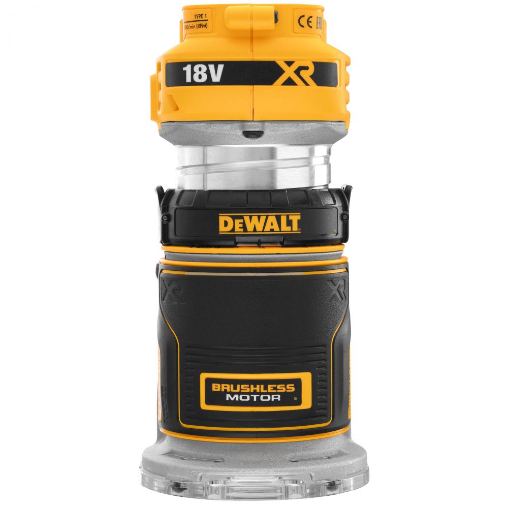 Фрезер аккум. DeWalt DCW 600 N-XJ (18В XR, 930Вт,16000-25500об/мин, LEDподсв., 2,4кг, б/бат.иЗУ) 