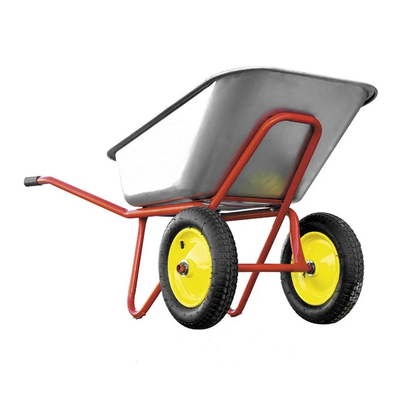 Тачка строительная Korona КРАСНАЯ (Корона)двухколесная (240кг) объем110л, 0,8мм,колеса3,25-8/d25,4мм