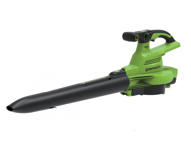 Воздуходув-пылесос садовый аккум. Greenworks GD40BVIIK5 (40V, c 1хАКБ 5 Ач и ЗУ) 2406907UG