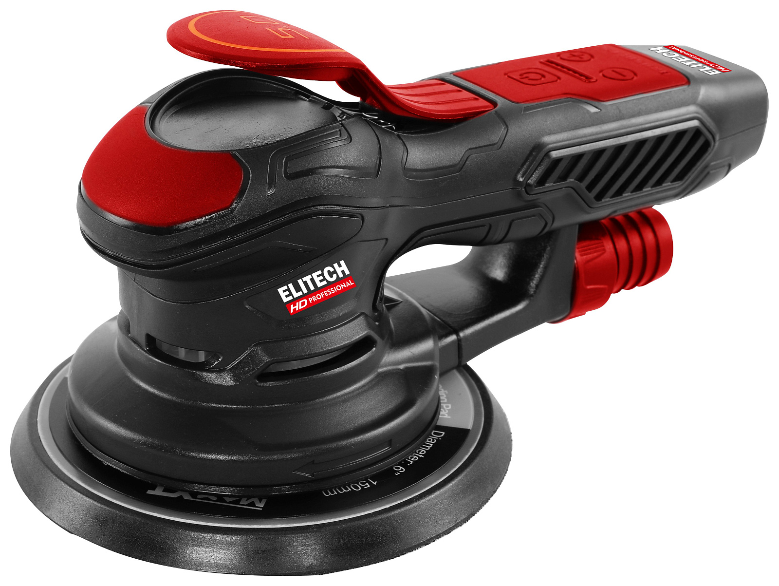 Эксцентр. шлифмашина Elitech HD ES 0515E(б\щет,400Вт,ф150мм,цифр.4000-10000об\мин,ампл-5мм.чем)