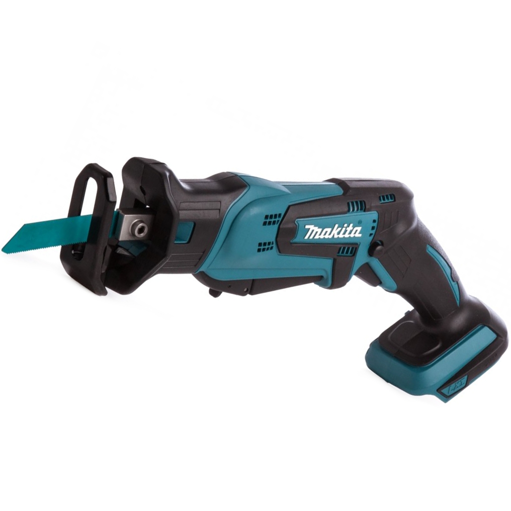 Пила сабельная аккум. Makita DJR185Z (18В,Li-ion,0-3000об\м,ход-13мм,рез-50мм,1.5кг,чем,б\акк и з\у)