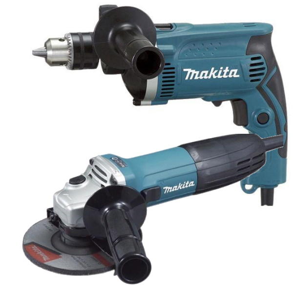 Набор инструмента Makita DK0123 (дрель уд HP1630+УШМ GA5030) кор 