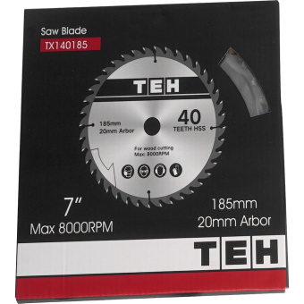 Пила циркулярная TEH TC18515 (1300Вт, диам. диска 185мм, посадка 20мм, Мах глубина реза 65мм)