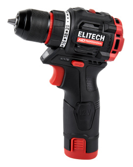 Шуруповерт аккум. Elitech HD CD 12 L2 (б/щет.12В,2х2.0Ач,Li-ion,БЗП-10мм,0-450/1600об/м,40Нм,чем,)
