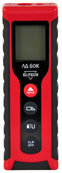 Измеритель длины  Elitech ЛД 60К (0.03-60м,точн ±0.3мм\м,2х1.5В(ААА),0.05кг,пласт.корпус,кор) 209206