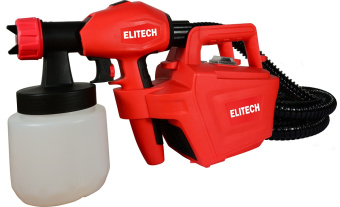 Краскопульт Elitech КЭ 0626П (600Вт,0.8л,1.8/2.6мм,800мл/мин,60din/сек,2кг,HVLP,кор,мерный стакан)