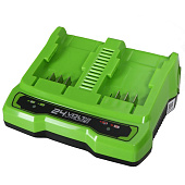 Зарядное устройство Greenworks G24X2UC2 (24V,для 2-х аккум.)  2931907