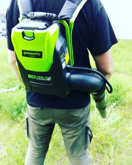 Воздуходув ранцевый аккум. Greenworks GD60BPB (60V, бесщ., без АКБ и ЗУ) 2402307