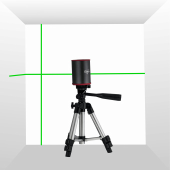 Нивелир Elitech ЛН 2К-ЗЕЛ (зеленый,20м,гор\верт луч,±0,3мм\м,1/4",0.2кг,чем,2АА,штатив,зажим, очки)