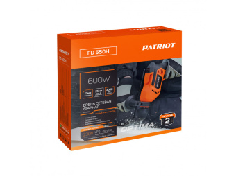 Дрель PATRIOT FD 550H ударная (600Вт, 3000об/мин, 44800уд/мин, макс.диам. сверления 13мм) 120301550