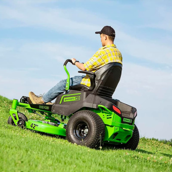 Райдер садовый аккум. с нулевым радиусом разворота Greenworks GC82ZT107 (82V, без АКБ и ЗУ)