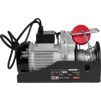 Таль электрическая TEH TTL500 (800Вт, 250/500кг, трос 12м, до 500кг на высоту до 6м, диам. троса 4мм