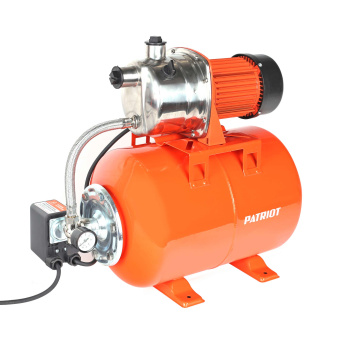 Насосная станция PATRIOT PW 850-24 INOX (насосная часть - нерж. сталь, бак 24л, 850Вт, 3000л/час) 