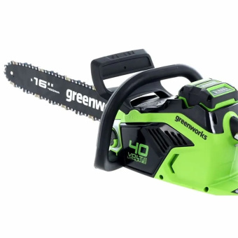 Пила цепная аккум. Greenworks GD40CS18K8 (40V, 40см, бесщет.,  до 1,8КВт, с 1хАКБ 8Ач и ЗУ)2005807UH