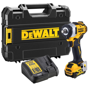 Гайковерт DeWalt DCF 901P1-QW (12В,XR,импульсн.,339Н, 5 Ач, TSTAK, ЗУ) 
