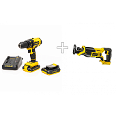 Набор STANLEY шуруповерт SCD20S2K + сабельная пила STSC1820-RU     