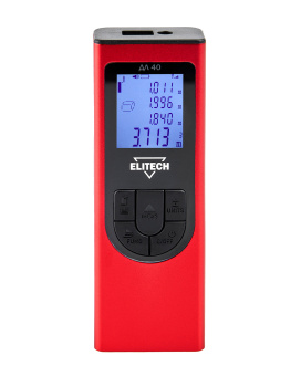Измеритель длины  Elitech ДМ ДЛ 40 (0.03-40м,точн ±3мм/м,акк. встр. Li-ion,USB,0.05кг,мет.корп.)