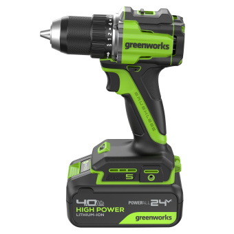 Дрель-шуруповерт аккум. Greenworks DD560(24V.б/щет,30/60 Нм,13мм,Anti-kickback.1х4Ач,ЗУ,ко3708407CUB