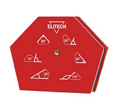 Магнитный уголок Elitech 0606.017800 усилие(max)=35кг,углы=30/45/60/75/90/135, 1шт.  195311