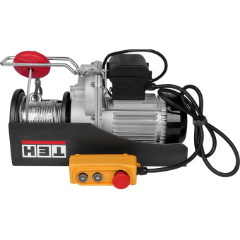 Таль электрическая TEH TTL1000 (1300Вт, 500/1000кг, трос 12м, до 1000кг на высоту до 6м, трос 6мм)