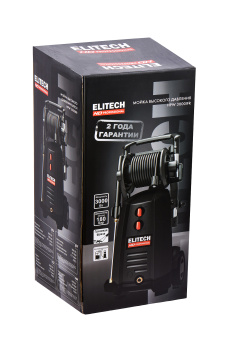 Мойка ELITECH HD HPW 3000IFR (3000Вт,ном140\мак180бар,8,7л\мин,27кг,самовсасывающая,катушка.колеса