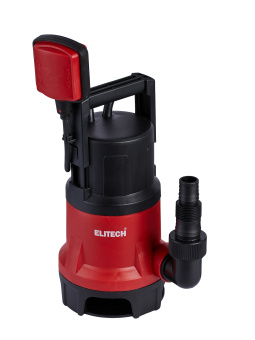 Насос Elitech НПД 400-35П погружной дренажный (400Вт,133л/м,Н=5.5м,гряз/вод(вкл35мм),пластик.корпус)
