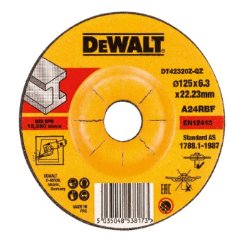 Круг обдир. п/мет. Dewalt 125*6,3мм Industrial DT42320Z-QZ