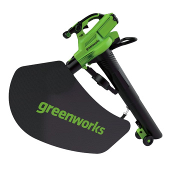 Воздуходув-пылесос садовый аккум. Greenworks GD40BVII (40V, безщеточн.,без АКБ и ЗУ) 2406907