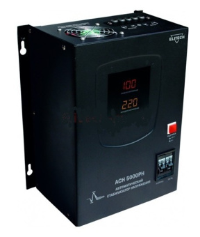 Стабилизатор напряжения Elitech ACH 8000 РН (1ф,220В±10%,8000Вт,37А,18кг)