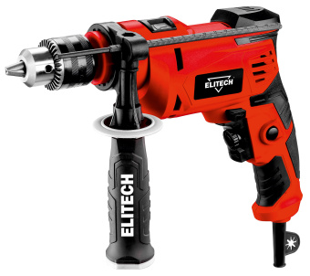 Дрель Elitech ДМ ДУ 060РЭ (уд,650Вт,ЗВП-13мм,0-3100об\м,1.5кг,кор)  (Е2201.019.00)   202417