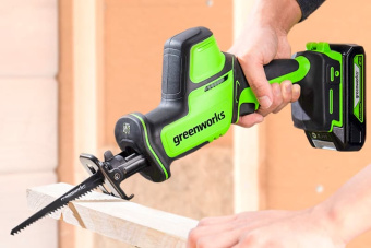 Пила сабельная аккум. Greenworks GPT-CR (24V, бесщеточная, без АКБ и З/У,компкат) 1200507