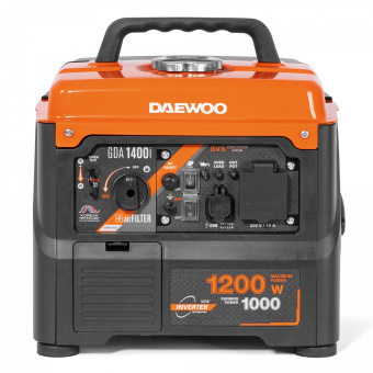 Генератор бенз. инверт. GDA 1400i DAEWOO (1,2/1,0кВт, 230В, 4-х такт. 60см3, 2.0л.с., 3л., 12,40кг)