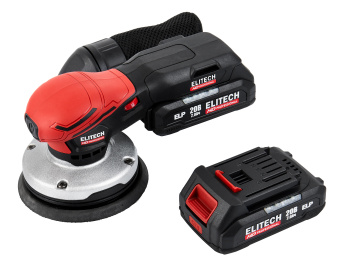 Эксцентр. шлифмашина акк. Elitech HD COS 2012 SL(б\щет,20В,2х2.0Ач,ELP,ф150мм,6000-10000об\м,ампл-2.