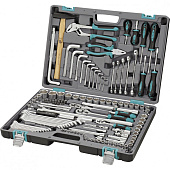 Набор инструмента STELS 1/2" 3/8"  1"/4" CrV пласт.кейс 142пред.