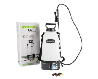 Опрыскиватель ранцевый аккум сад. Greenworks GSP1250k2 (24v, в комплекте с АКБ 2 А·ч и ЗУ) 5103507UA
