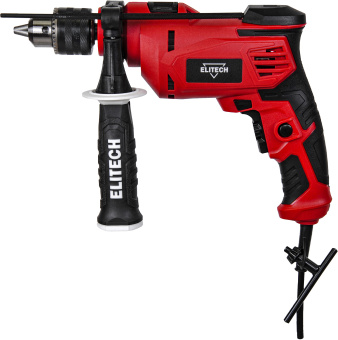 Дрель Elitech ДМ ДУ 060РЭ (уд,650Вт,ЗВП-13мм,0-3100об\м,1.5кг,кор)  (Е2201.019.00)   202417