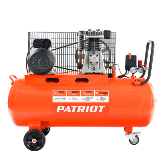 Компрессор PATRIOT PTR 100-440I (440 л/мин, 10 бар, 2200 Вт, 100 л, быстросъемный 1/4" + "елочка") 