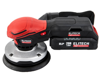 Эксцентр. шлифмашина акк. Elitech HD COS 2012 SL(б\щет,20В,2х2.0Ач,ELP,ф150мм,6000-10000об\м,ампл-2.