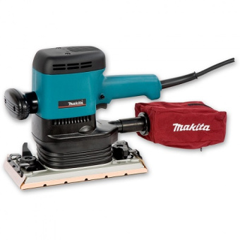Виброшлифмашина Makita 9046 (600Вт,115х280мм,6000об\м,ампл-5мм,3кг,кор,п\сборник,зажим,липучка)