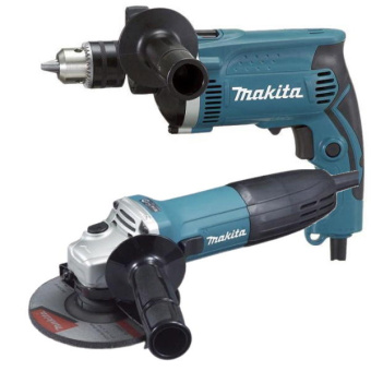 Набор инструмента Makita DK0123 (дрель уд HP1630+УШМ GA5030) кор 