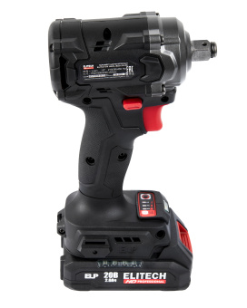 Гайковерт Elitech HD CW2004SL (ударн.,20В,2х2.0Ач,ELP,0-2400у\м,410Нм,кв 1\2",2.1кг,ч,М10-М20,чем)
