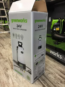Опрыскиватель ранцевый аккум сад. Greenworks GSP1250k2 (24v, в комплекте с АКБ 2 А·ч и ЗУ) 5103507UA