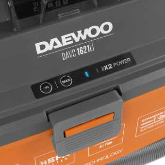 Пылесос DAEWOO аккум.DAVC 1621Li SET (16л., 21В, 4.0Ач, 210мБар, 1800л/мин, 4,0кг, акк.+ЗУ)