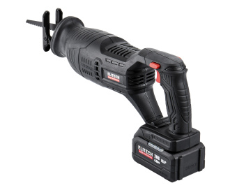 Пила сабельная Elitech HD SSC 2028BL (20В,1х4.0Ач,ELP,0-2800об/м,ход-25.4мм,рез-115мм,2.3кг)