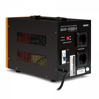 Стабилизатор напряжения DAEWOO DW-TZM2kVA (2000Вт, 140-270В, КПД 95%, Защита от КЗ и помех, 2х220В)